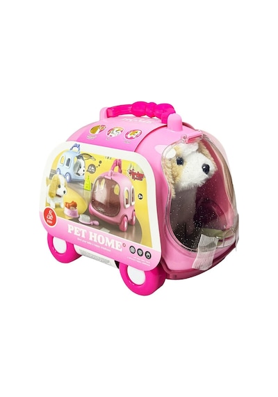 Jnd-6802 Taşıma Araba Çantalı Hareketli Pilli Köpek Set -vardem Oyuncak