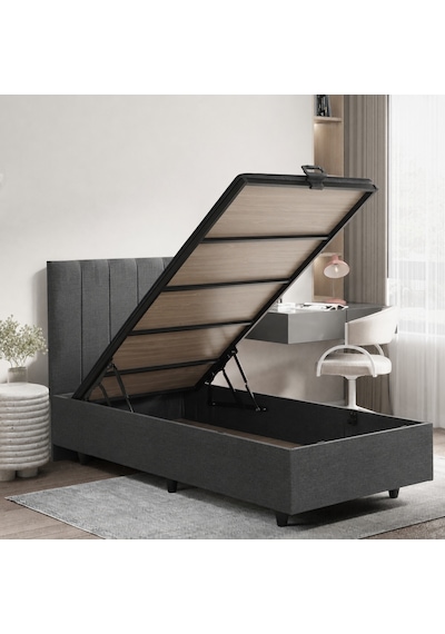 Tek Kişilik Basic Plus Baza Haki Başlık Seti 2'si Bir Arada Konuma Özel Teslimat 90 x 190 CM