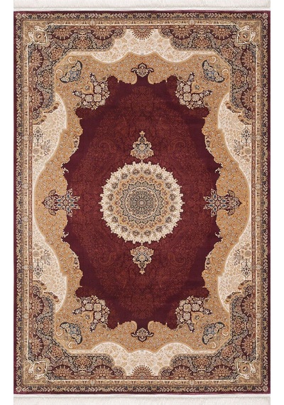 Artemis Halı Sılk 05211b Krem-bordo Halı