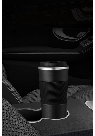 304 L Kilitli Çelik Mat Siyah 510 Ml Kahve Termos Mug Cin405sy Çok Renkli