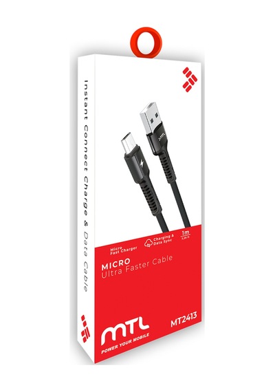 3.4 A Ultra Hızlı Micro To Usb Güçlendirilmiş Hasır Örgü Ultra Şarj Ve Data Kablosu Mt2413