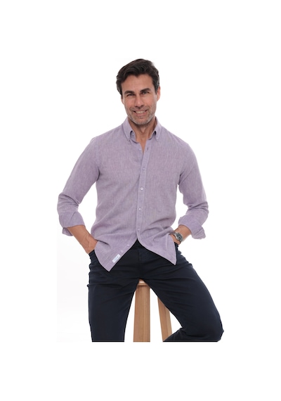 Slim Fit Uzun Kol Yaka Düğmeli Nefes Alan Keten Hediye Kutulu Erkek Gömlek Fs-004548 - Lila-3237 Slim Fit Uzun Kol Yaka Düğmeli Nefes Alan Keten Hediye Kutulu Erkek Gömlek Fs-004548 - Lila-3237