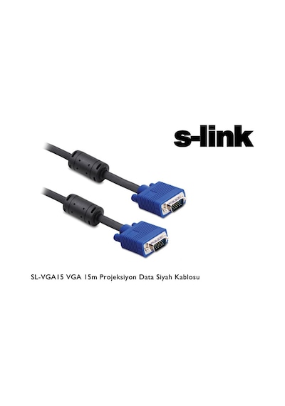 S-Link Sl-Vga15 Vga 15M Projeksiyon Data Siyah Kablosu