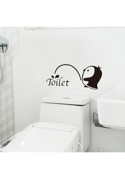 Dıy Çıkarılabilir Tuvalet Duvar Etiketi, Banyo İçin Yaratıcı Kendinden Yapışkan Dekorasyon, Tuvalet Duvar Dekoru Çok Renkli