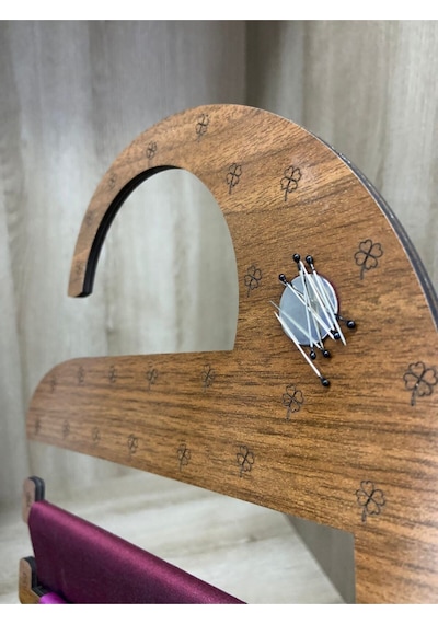 Kk Swords Ahşap Eşarp Askılığı Mıknatıslı Şal, Kravat Askı Dolap Içi Düzenleyici