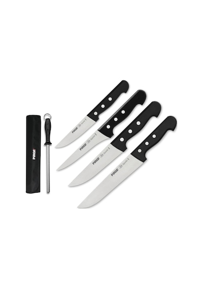 Pirge Superior Kurban Bıçak Seti 5'li Çantalı Kırmızı