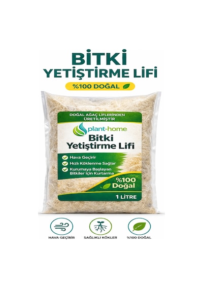 Bitki Yetiştirme Lifi 1 Litre %100 Doğal, Hava Geçirgen Kök Geliştirici Lif Diğer