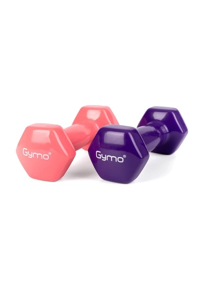 Gymo Hex Shape Vinil Dambıl 2x2kg Mor