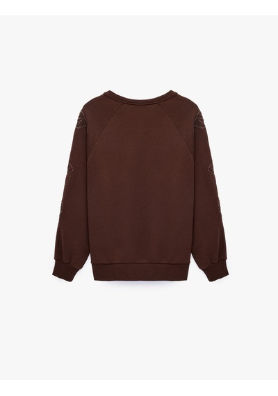 Koton Çiçek Boncuk İşleme Detaylı Uzun Kollu Bisiklet Yaka Sweatshirt Kahverengi 7wak10046ek Kahve Koton Çiçek Boncuk İşleme Detaylı Uzun Kollu Bisiklet Yaka Sweatshirt Kahverengi 7wak10046ek Kahve