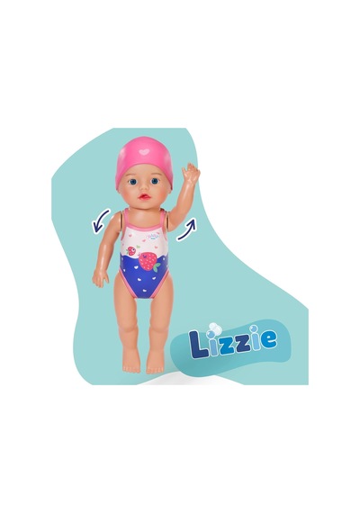 Zapf Creation Baby Born 30cm Yüzen Bebek Lizzie, Oyuncak Açık Bej