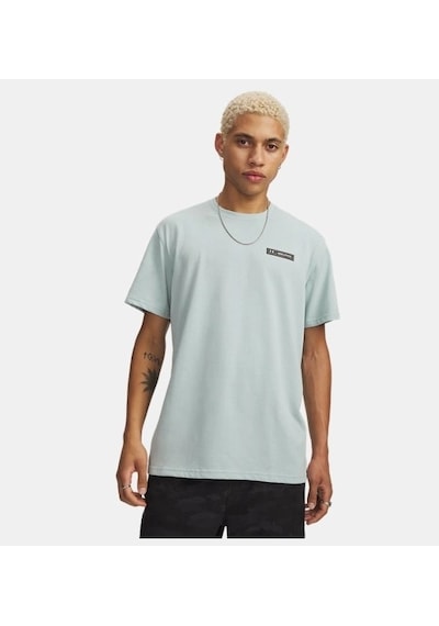 Under Armour Ua Heavyweight Armour Label Erkek T-shirt 1382831-477 Yeşil