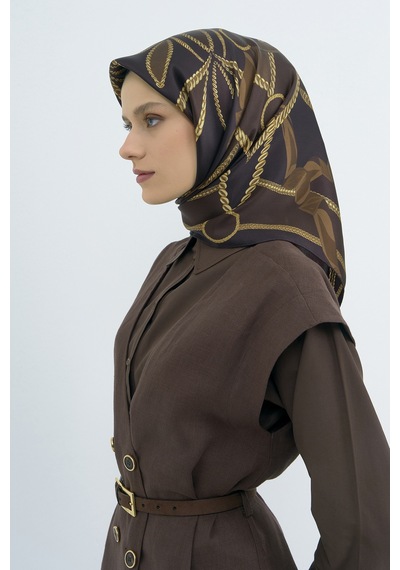 Armine Saf İpek Sura Eşarp-2026 İlkbahar-yaz- 953100d Acı Kahve