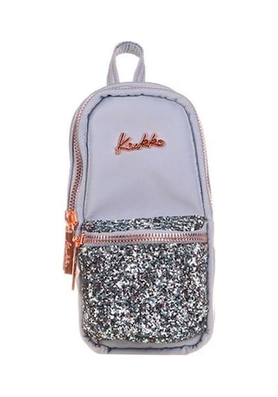 Kaukko Junior Bag Bright Kalem Çantası Taşlı Gri K2557