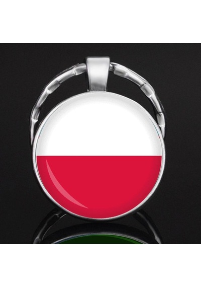 Tamgacrafts Polonya Poland Bayrağı Metal Anahtarlık Ülke Temalı Hediyelik Çok Renkli