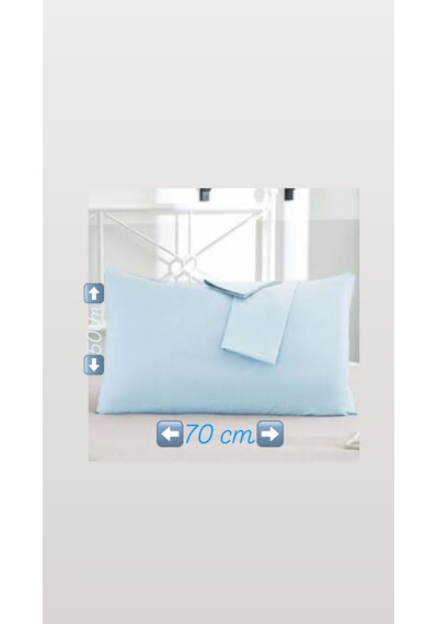 50x70cm 2adet %100 Cotton Yastık Kılıfı Mavi