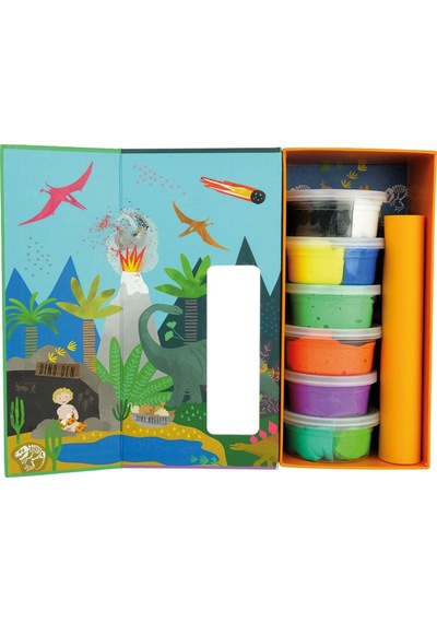 Floss & Rock Clay And Play Hava İle Kuruyan Kil Seti/ Dino Mavi