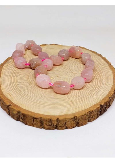 Pembe Kuvars Taşı Şekilli Dizi 44600