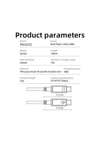 Type-c To Type-c Otomatik Şarj Kesme Özellikli Pd Hızlı Şarj Kablosu 1.2 Metre Diğer