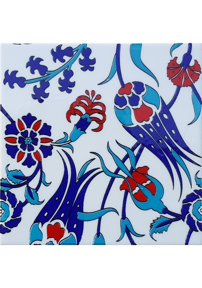 Armada Çini 20x20 Cm Sp 105 Lale Çiçek Desen Kütahya İznik Çini K