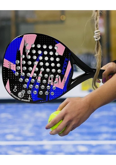 Karbon Fiber Padel Raketi Mavi-pembe