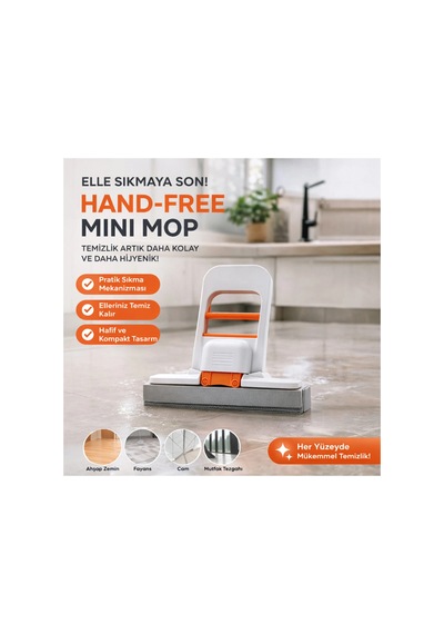 Mini Mop 180 Temizlik Aparatı Tezgah - Pencere - Cam - Zemin Bx40 Diğer