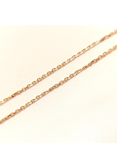 50cm 1.3mm İnce Roze Forse Zincir 14 Ayar Altın