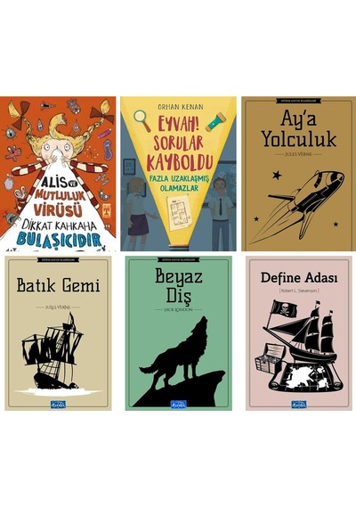 Alis Ve Mutluluk Virüsü Dikkat Kahkaha,eyvah Sorular Kayboldu Fazla Uzaklaşmış,4,5,6,7.sınıf Set