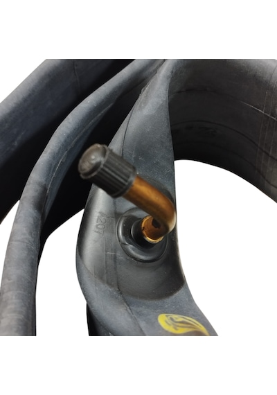 3.50-10 Motosiklet İç Lastik - Eğri Sibop Dubleks Tubeless Lastiği İç Lastikliye Çevirme Uyumlu