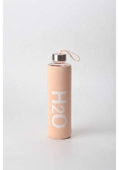 Tohana H2o Kılıflı Cam Matara 600 Ml Bej
