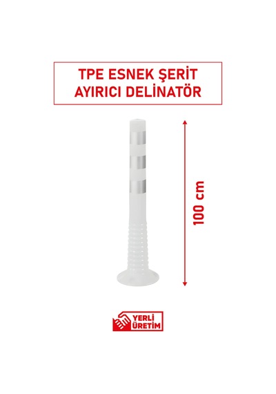 22022 Tpe S Şerit Ayırıcı Esnek Delinatör 100 Cm Yüksek Esnekliğe Sahip Trafik Ürünü