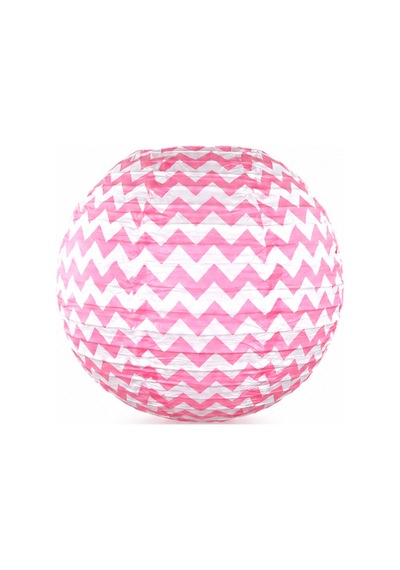 Pembe Zigzag Desenli Japon Feneri Kağıt Fener 30 Cm Doğum Günü Kına Nişan Parti Süsü Diğer