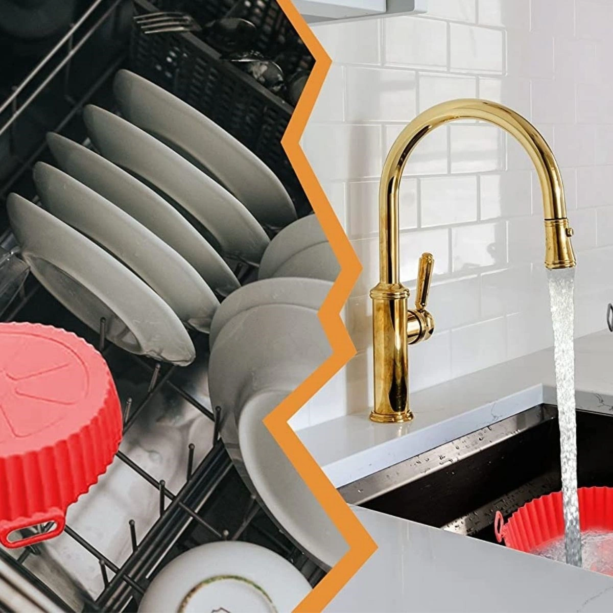 Mcg Renkli Isıya Dayanıklı Yıkanılabilir Silikon Fırın Ve Airfryer Yuvarlak Model Pişirme Matı 20 Cm