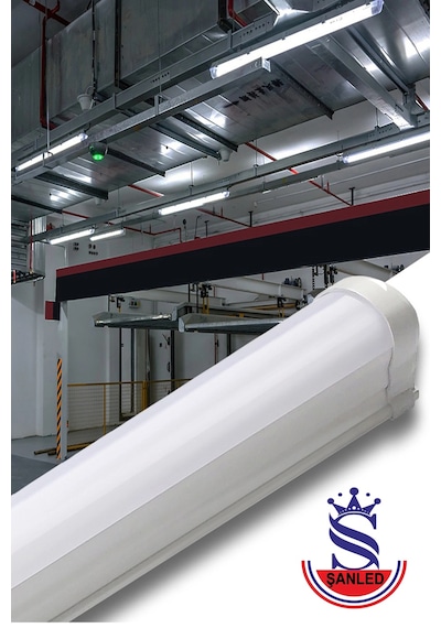 60w 120 Cm Yatay Led Etanj Armatür-trafolu Beyaz Işık 1 Adet Beyaz