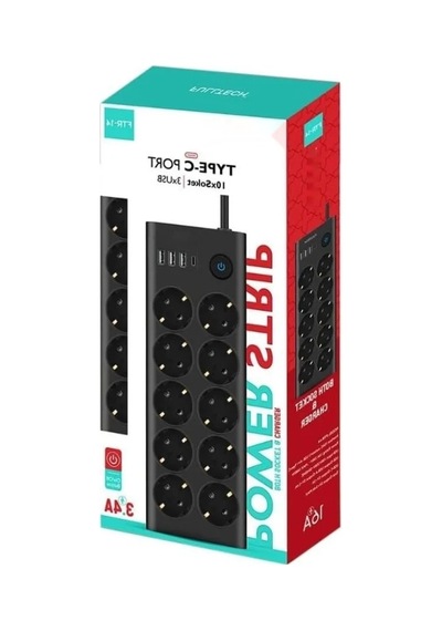 10'lu Termal Akım Korumalı Priz Seti - 3x Usb Ve 1x Type-c Giriş 0