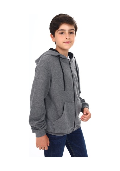 Toontoy Kids Toontoy Erkek Çocuk Kapüşonlu Fermuarlı Cepli Düşük Omuz Baskılı Örme Hırka - 3 İplik Şardonsuz Antrasit Toontoy Kids Toontoy Erkek Çocuk Kapüşonlu Fermuarlı Cepli Düşük Omuz Baskılı Örme Hırka - 3 İplik Şardonsuz Antrasit
