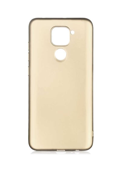 Noktaks - Redmi Note 9 Uyumlu - Kılıf Mat Soft Esnek Premier Silikon Kapak - T14087 - Gold Gold