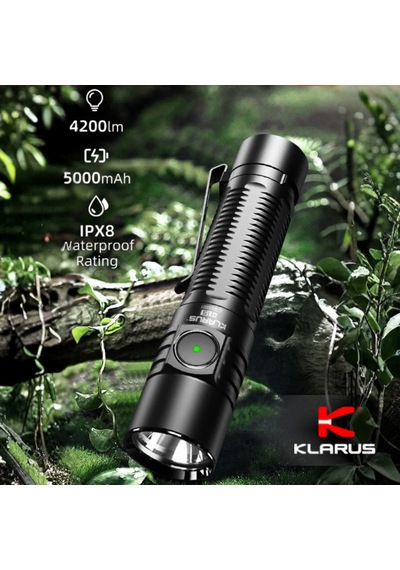 Klarus G15 V2 4200 Lümen Şarj Edilebilir Profesyonel El Feneri 5000 Mah Powerbank Özellikli Ipx8 Siyah