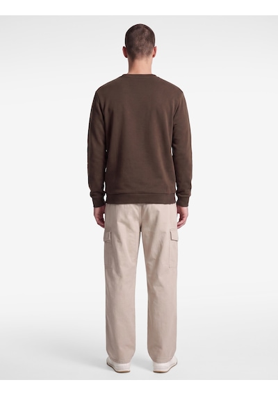 Koton Bisiklet Yaka Pamuklu Uzun Kollu Baskılı Sweatshirt Kahverengi 7wam70049mk Kahve