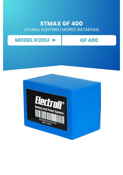 Stmax Gf 400 Uyumlu Batarya  Kapasite Lifepo4 60v 24ah Elektrikli Moped Bataryası
