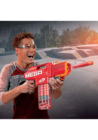 Nerf Mega Motostryke Pilli Dart Tabancası - 10 Dart Kapasiteli Şarjör Ve 10 Orijinal Mega Dart Dahil - Otomatik Oyuncak Silah
