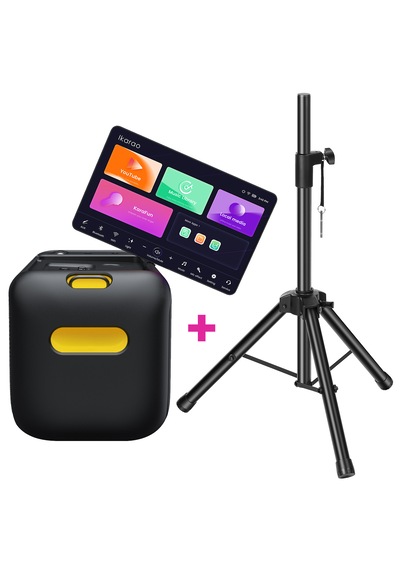 Ikarao Break X1 800 W Partybox Hoparlör Karaoke Seti + Standlı