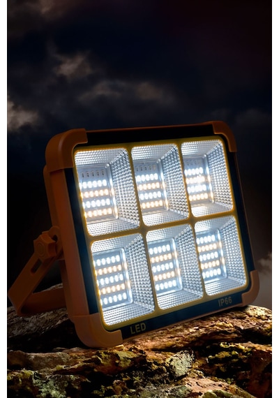 Thentech Solar Güçlü Fener Powerbank Olarak Kullanılabilir Güneş Enerjili Acil Durum Feneri Beyaz