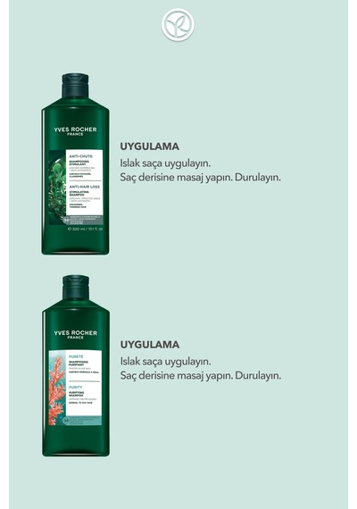 Yves Rocher Saç Dökülmesine Karşı Güçlendirici Ve Yağlı Saçlara Özel Arındırıcı Şampuan Seti-şampuan 300 Ml X 2