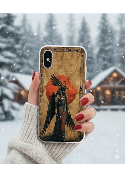 Samsung Galaxy A73 Uyumlu Şeffaf Kılıf Antik Mısır 7 Tasarımlı
