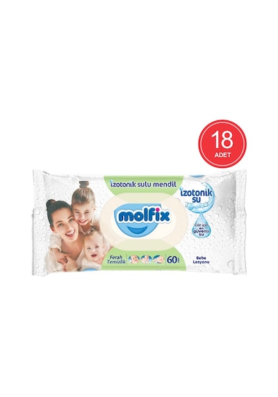 Molfix Ferah Temizlik Izotonik Sulu Mendil 18 X 60'Lı