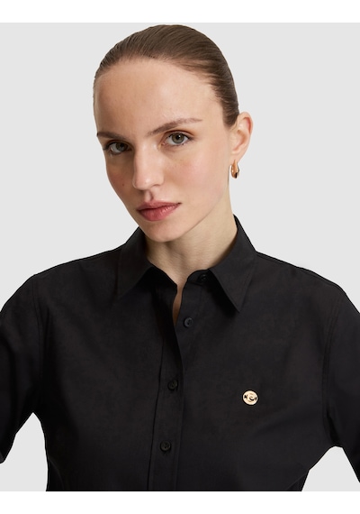 Pierre Cardin Kadın Siyah Gömlek Desenli 50328627-vr046