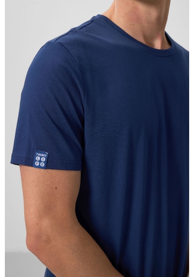 Tommy Life Tommy Lıfe Indigo Erkek Basic Kısa Kol Standart Kalıp O Yaka T-shirt - 87911 001