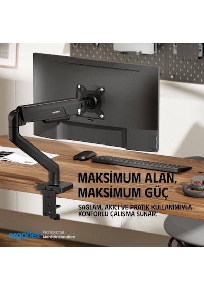 Ergoflex Ef X10 Siyah 22-40inch  Amortisörlü 2-12 Kg Monitör Standı 2026 Versiyon