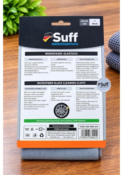 Suff Tulpe Mikrofiber Cam Temizlik Bezi 40x40 Cm Cam, Ayna Ve Parlak Yüzey Bezi Karma Renk Belirtilmemiş