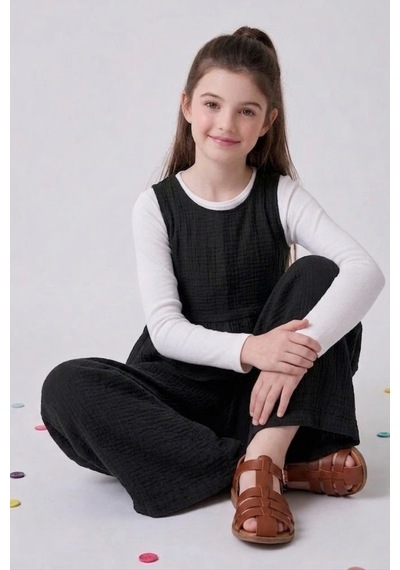 Angel&co. Girls Clothing Kız Çocuk Müslin Bluz Pantolon 2'li Takım Siyah - 865558987 Siyah Angel&co. Girls Clothing Kız Çocuk Müslin Bluz Pantolon 2'li Takım Siyah - 865558987 Siyah